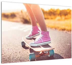 Sklenený obraz skateboardu (70x50 cm)