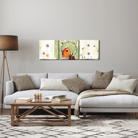 Obraz - Duša vtáčika (s hodinami) (90x30 cm)