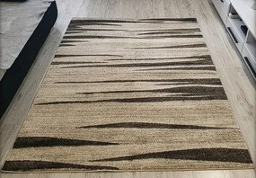 HU Béžovo-čierny pruhovaný koberec Rio 160-Cream-Cream Rozmer: 60x100 cm