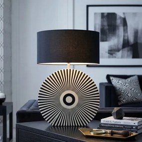 Luxusná stolná lampa Monroe s čiernobielym mozaikovým vzorom