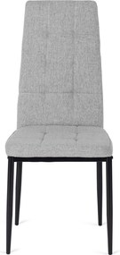 Čalouněná jídelní židle Tex šedá/černá