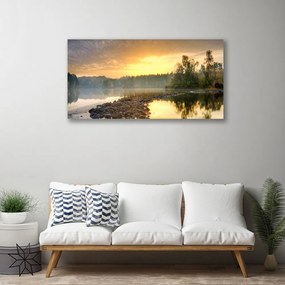 Obraz Canvas Jazero kamene krajina 125x50 cm