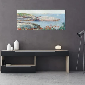 Obraz - Childe Hassam, Poppies,  Isles of Shoals, reprodukcia (120x50 cm)