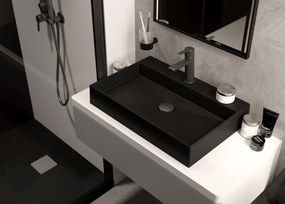 Deante Obdĺžniková sprchová vanička Correo 120x80 cm, granit, čierna - KQR N44B