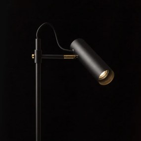 RENDL R13660 VARIA stojanová lampa, na čítanie čierna mosadz
