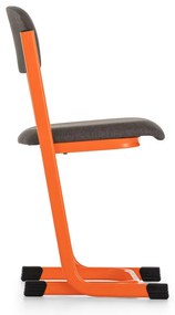 Učiteľská stolička čalúnená, oranžová