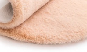 Kúpeľňový koberček Moyo fuzzy peach kruh