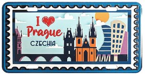 GiftyCity Plechová ceduľa I Love Prague