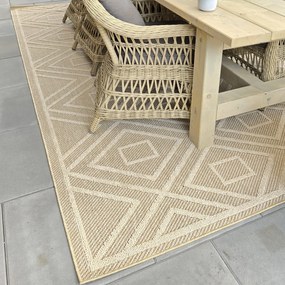 Ayyildiz, Kusový koberec Patara 4956 Beige – na von aj na doma, 80x150, béžová, chodba / predsieň