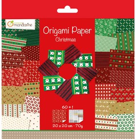 Súprava origami papierov - Vianoce