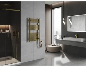 Mexen Ares, elektrické vykurovacie teleso 900 x 500 mm, 300 W, zlatá lesklá, W102-0900-500-2300-50