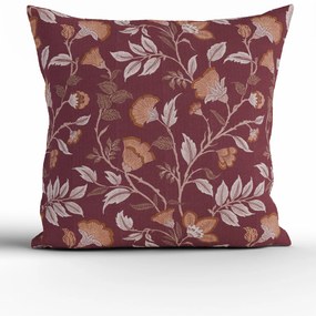 Bavlnená obliečka na vankúš Renforcé 40 × 40 cm - Rebeka vínová