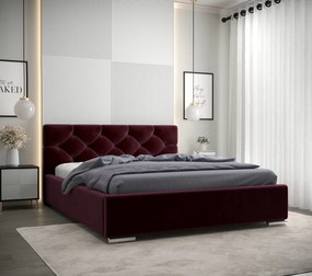 Moderná čalúnená posteľ LOFT - Drevený rám,140x200