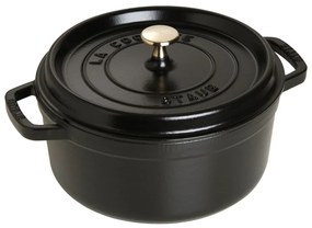 Staub Cocotte hrniec okrúhly, čierny, 24 cm