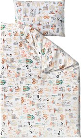 Bavlnené obliečky do postieľky HAPPY FARM biele Rozmer obliečky: 45 x 65 cm | 90 x 135 cm