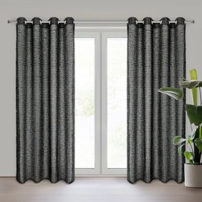 ZÁVES NA KRÚŽKOCH EVA MINGE TIFFANY 135X250 CM ČIERNA