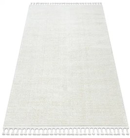 Koberec SEVILLA PC00B pruhy biely - strapce, Berber, Maroko, Shaggy Veľkosť: 80x150 cm