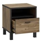 Nočný stolík OREN hnedá/čierna