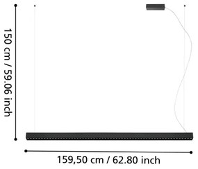 Eglo 39485 - LED Stmievateľný luster na lanku LED/30,5W/230V + LED/15,5W