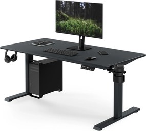 Elektrický stôl s reguláciou výšky ergonomický antracitový,1400x700 mm: ARIA