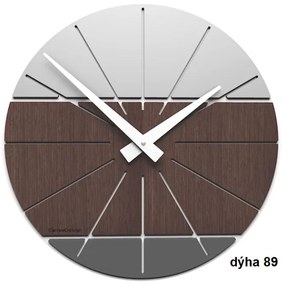 Designové hodiny 10-029 natur CalleaDesign Benja 35cm (více variant dýhy) Dýha wenge - 89