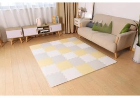 KINDERKRAFT - Penové puzzle LUNO 30ks šedá/žltá