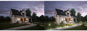 BERGE Vonkajšia stĺpová záhradná lampa BELLA - ME0012 - 60 cm - čierna