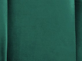 Zamatová leňoška pravostranná smaragdová zelená ALLIER Beliani