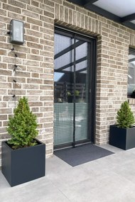 Kvetináč BLOCK, sklolaminát, 40x40x40 cm, antracit