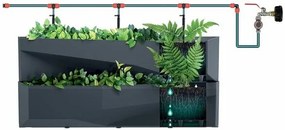 Súprava dvoch vertikálnych kvetináčov CASCADE GARDEN WALL antracit