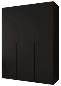 Šatníková skriňa 150 cm Alice 1 (čierna + čierna). Akcia -20%. Vlastná spoľahlivá doprava až k Vám domov. 1126107