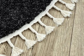 Dywany Łuszczów, Kusový koberec Berber 9000 grey kruh, 120x120 (priemer) kruh, šedá, obývacia izba