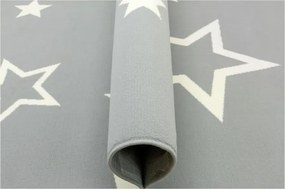 Koberec LUNA 533744/89944 hviezdy, sivý / krémový