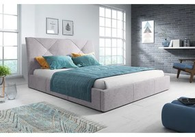 Čalúnená posteľ KARO rozmer 140x200 cm Sivá