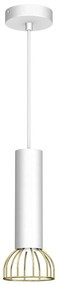 Luster na lanku DANTE 1xGU10/25W/230V biela/zlatá