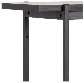 Čierna knižnica v dekore jaseňa s posuvnými dverami 94x114 cm Angus – Actona
