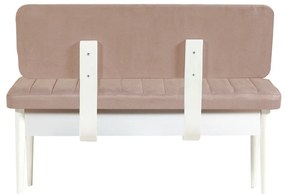 Lavice VINA s úložným prostorem 110 cm bílá/béžová