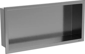 Mexen X-Wall-R, polica na zapustenie s prírubou 45 x 20 cm, grafitová matná - 19E0452010