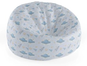 Sablio Sedací vak Cocoon Lietajúce taniere a rakety - 115 x 75 cm x 45 cm