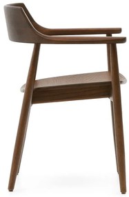 Hnedá jedálenská stolička z dubového dreva Fondes – Kave Home
