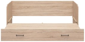 Jednolôžková rozkladacia posteľ 80 cm BRW Tetrix 13 (dub sonoma) (s úl. priestorom). Vlastná spoľahlivá doprava až k Vám domov. 1098495