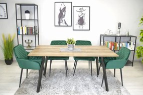 Zamatová stolička Amsterdam zelená