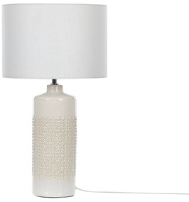 Keramická stolná lampa biela ANSEBA Beliani