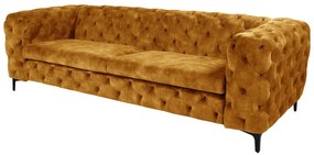 Dizajnová sedačka Rococo 235 cm horčicový zamat