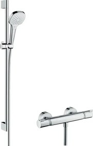 Hansgrohe Raindance Select E sprchový systém na stěnu s termostatickou batériou biela/chróm 27082400