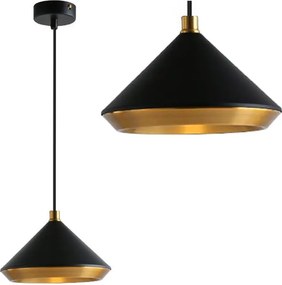 Toolight Tolight, Stropné svietidlo 1xE27 APP1005-1CP, čierna-zlatá, OSW-07556