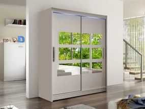Skriňa Presto VII, Farby: biela, Osvetlenie: osvetlenie LED RGB - farebné