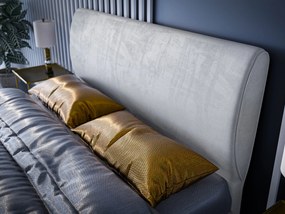 Manželská posteľ Boxspring 140 cm Simoon (svetlosivá) (s matracom a úl. priestorom). Vlastná spoľahlivá doprava až k Vám domov. 1043450