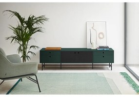 Čierno-zelený televízny stolík Teulat Punto