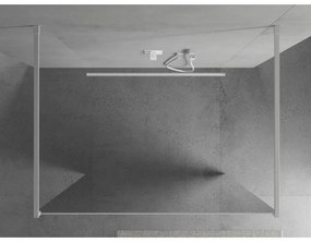 Mexen Kioto, priechodná sprchová zástena 120 x 200 cm, lustro 8 mm, 2x biela stabilizačná rozpera, 800-120-002-20-50